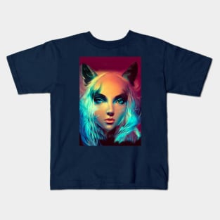 Cougar woman Kids T-Shirt